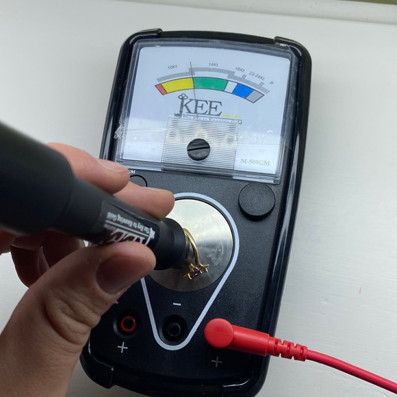 Antique Double Red Violet Spinel with Two Diamond Accents on 10K Gold Ring - Picture 13 of 14